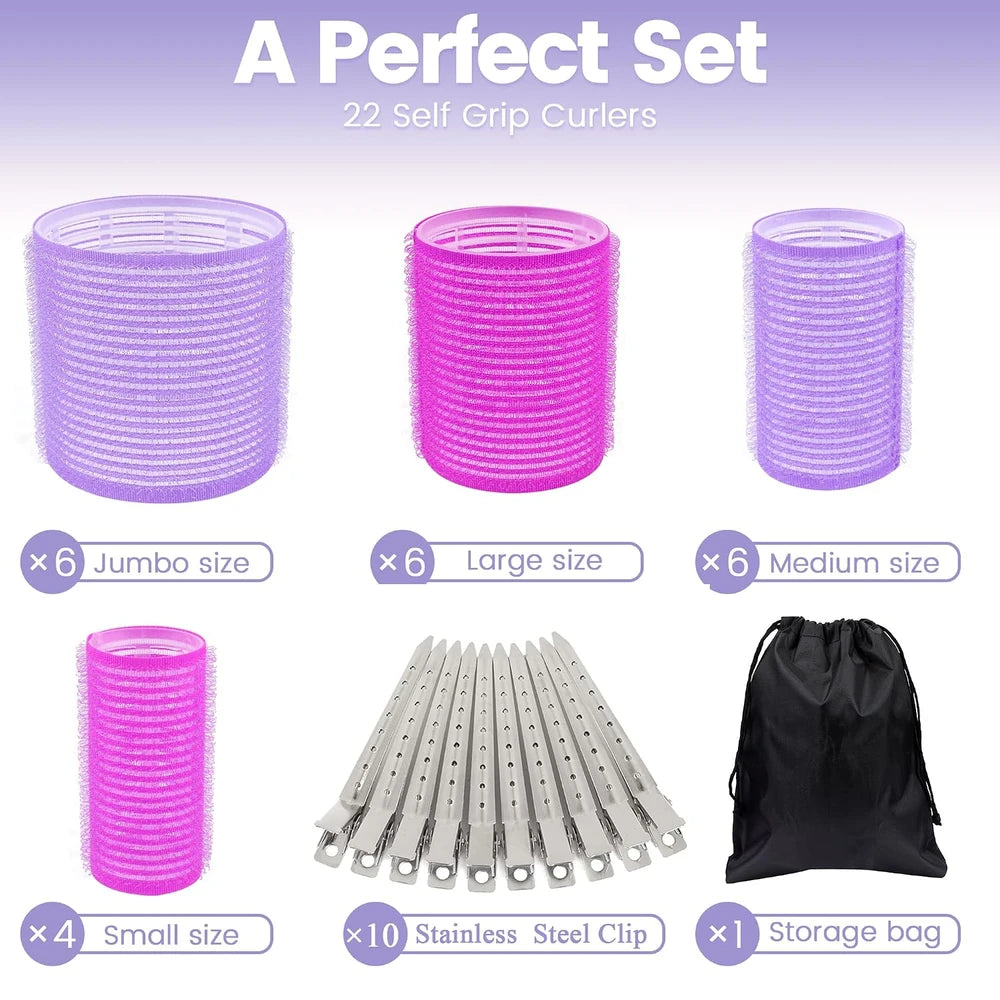 Elaso Self Grip Hair Roller Set