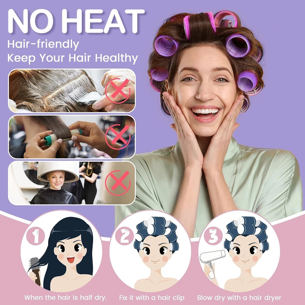 Elaso Self Grip Hair Roller Set
